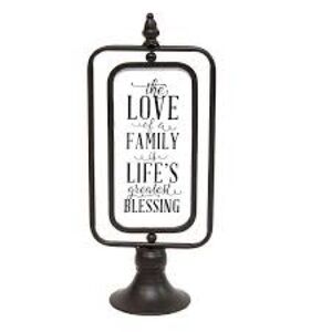 Stratton Home Decor Metal Table Top 6.75" W x 4.5" D x 16.5" H